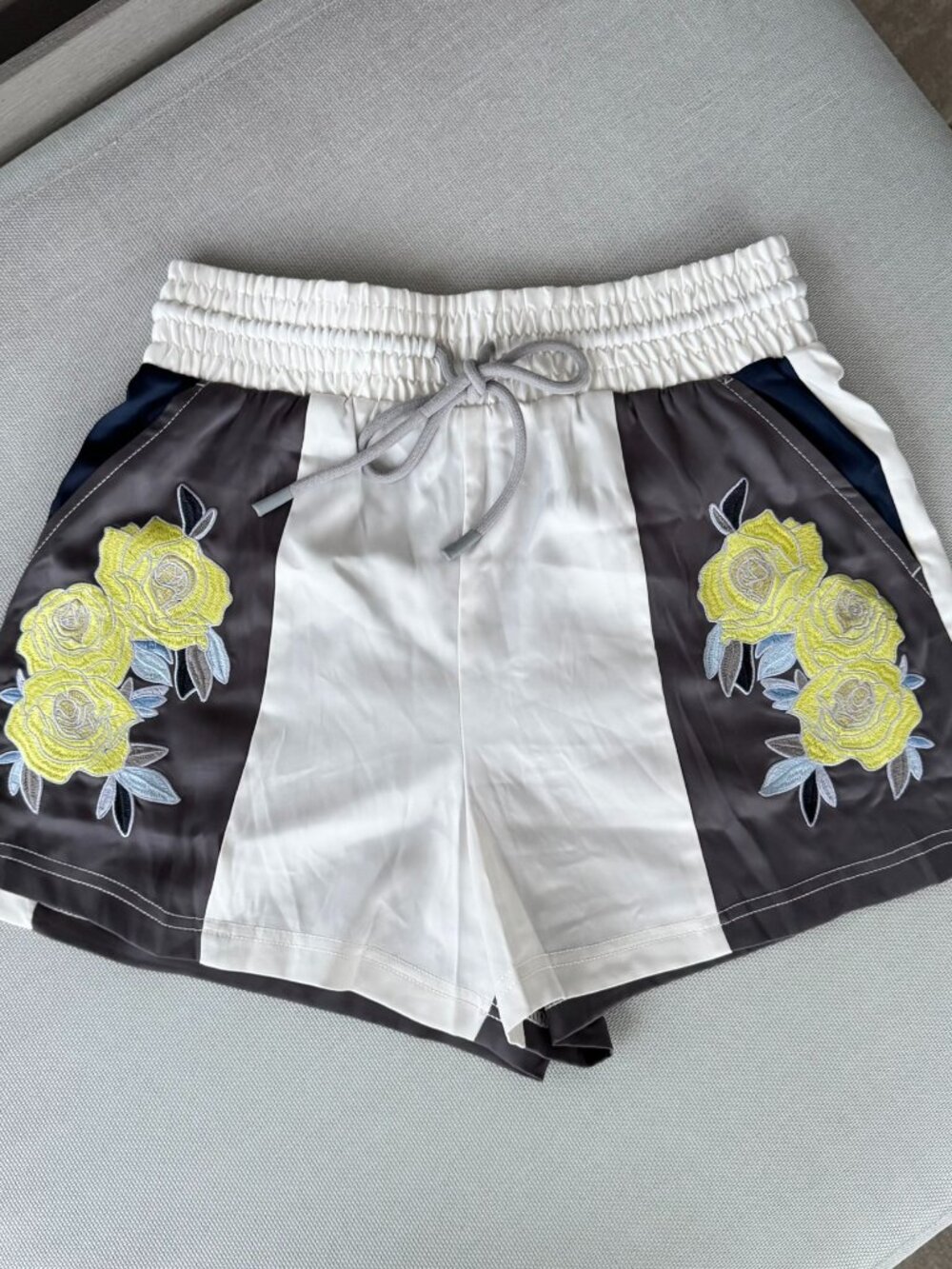 New Free People FP Movement In The Ring Drawstring Satin Shorts Small